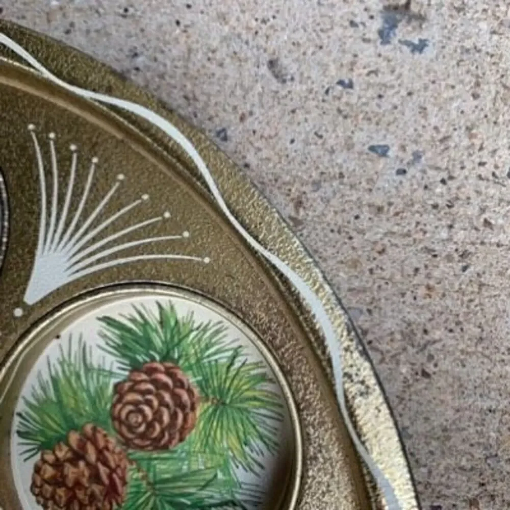 Florida Vintage 11” Souvenir Floral Metal Drink Tray